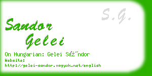 sandor gelei business card